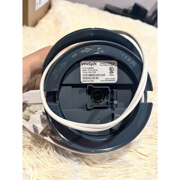 Crock Pot Lunch Warmer Container With Lid New Gray Great For College And School - Picture 5 of 5